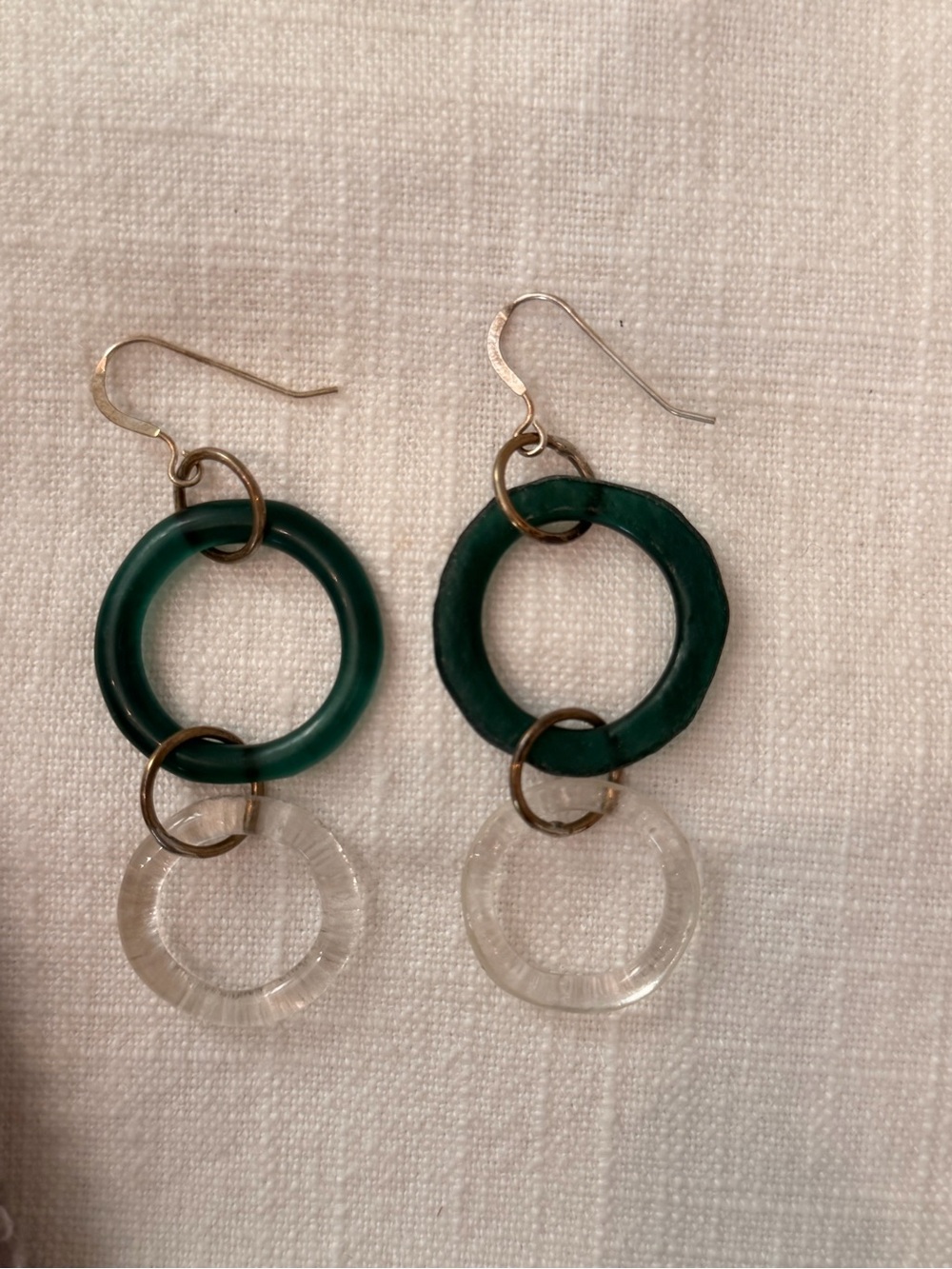 DOUBLE FLIP RECYCLED BOTTLE GLASS EARRINGS